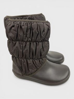 416 Crocs Brown Winter Puff Boots